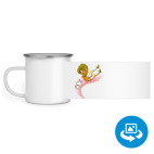 Кружка металлическая белая (круговая запечатка)