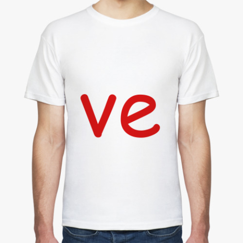 Футболка с принтом loVE