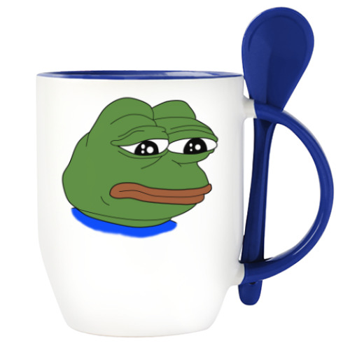 Кружка с ложкой Pepe Frog