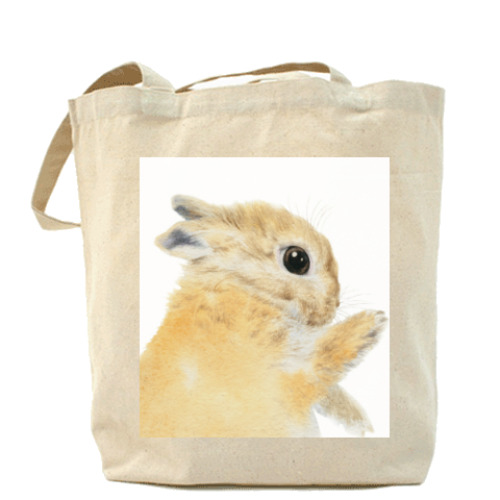 Сумка шоппер с принтом Нежный кролик