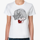 Классическая женская футболка Любимый Сфинкс