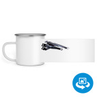 Кружка металлическая белая (круговая запечатка)