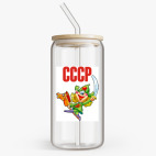 Банка с бамбуковой крышкой