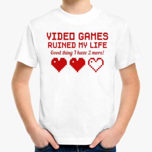 Детская футболка Video games ruined my life