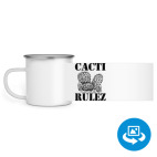 Кружка металлическая белая (круговая запечатка)