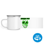 Кружка металлическая белая (круговая запечатка)