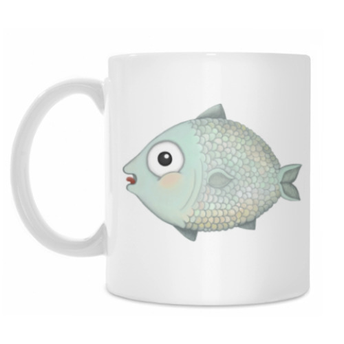 Кружка с принтом Шокированная рыба