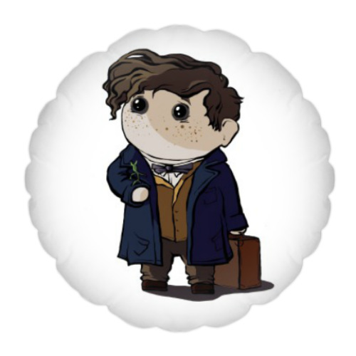 Подушка с принтом Newt Scamander