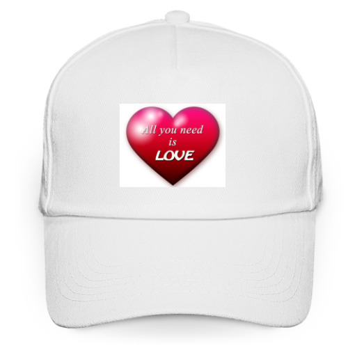 Кепка бейсболка с принтом любовь