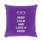 Подушка 35x35 см Keep calm and look a nerd