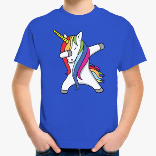 Детская футболка с принтом Единорог Дэб