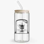 Банка с бамбуковой крышкой