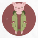 Animal Fashion: P is for Pig in parka
