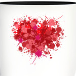 Сердце из брызг краски