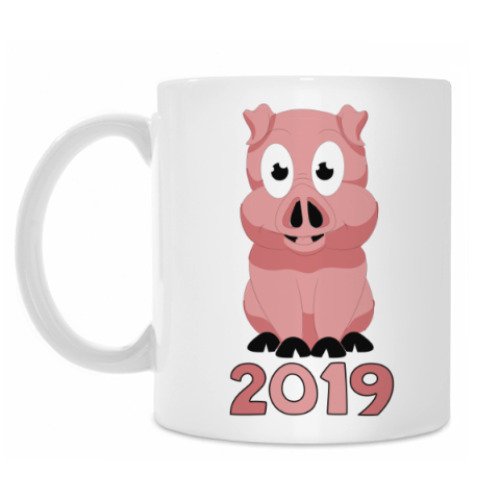 Кружка с принтом Год кабана 2019