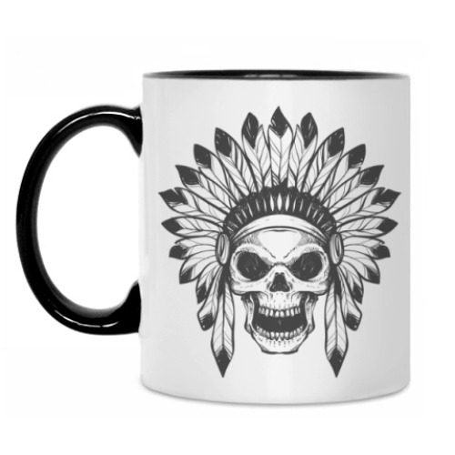 Кружка с принтом Индеец