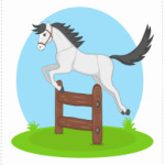 Jumping horse