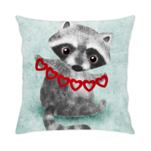 Подушка с принтом Енотик