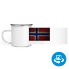 Кружка металлическая белая (круговая запечатка)