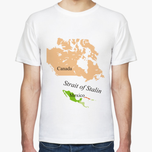 Футболка с принтом  Пролив имени Сталина