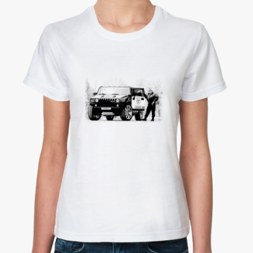 Классическая футболка с принтом Хамер шерифа