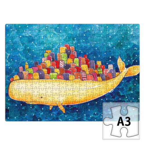 Пазл с принтом Снежный Кит