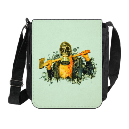 Сумка на плечо (мини-планшет) с принтом Zombie Killer