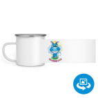 Кружка металлическая белая (круговая запечатка)