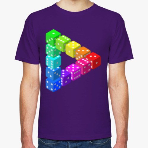 Футболка с принтом Невозможный треугольник