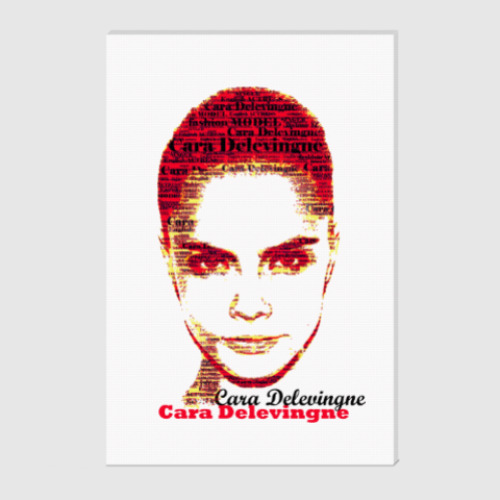 Холст с принтом Cara Delevingne/Кара Делевинь