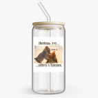 Банка с бамбуковой крышкой