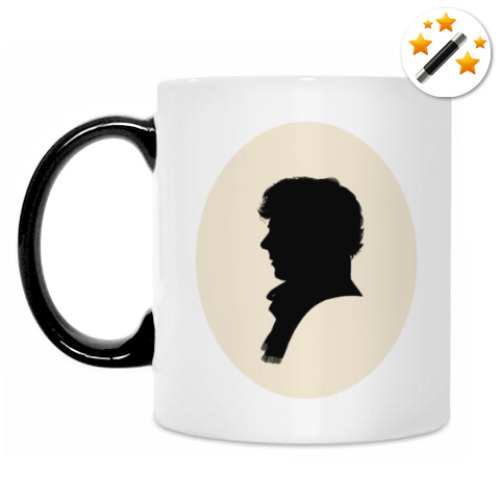 Кружка-хамелеон с принтом Sherlock