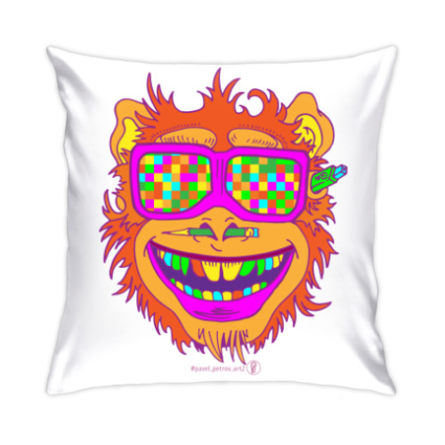 Подушка с принтом Обезьяна