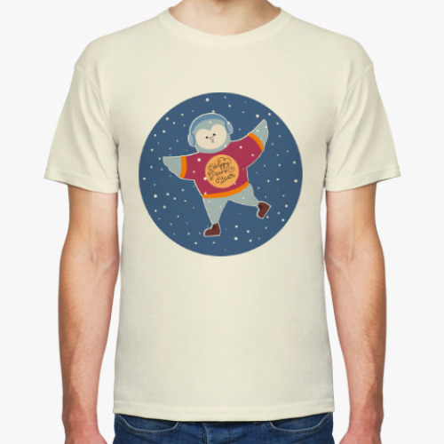 Футболка с принтом Пингвин С Новым годом!