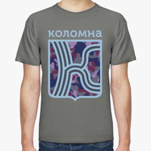 Футболка с принтом Коломна, камуфляж индустрия