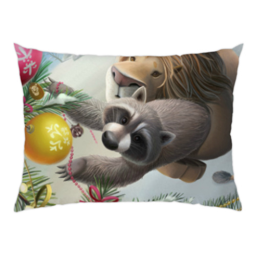 Подушка с принтом С новым годом!