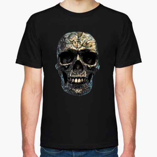 Футболка с принтом Каменный череп