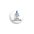 Значок 25 мм KEEP CALM and DOCTOR WHO