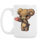 Медвежонок дарит сердечко