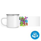 Кружка металлическая белая (круговая запечатка)