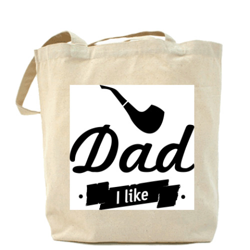 Сумка шоппер с принтом 'Dad I like'