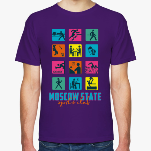 Футболка с принтом Спортивный клуб МГУ