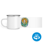 Кружка металлическая белая (круговая запечатка)