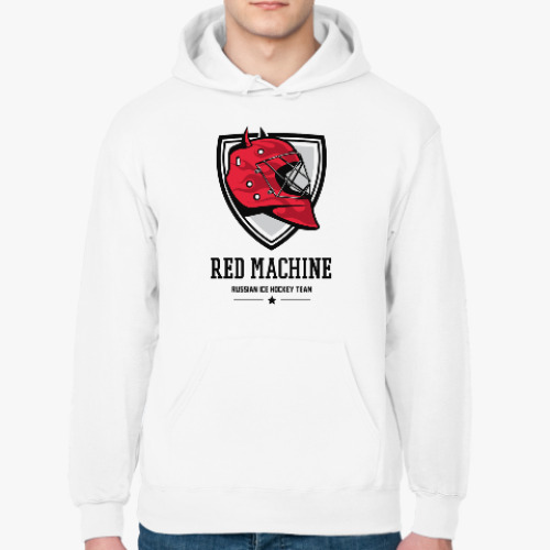 Толстовка худи с принтом Red machine