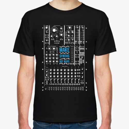 Футболка с принтом Make Synths Not Wars / Modular