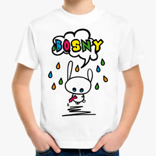 Детская футболка с принтом  'Китти с краской'