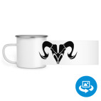 Кружка металлическая белая (круговая запечатка)