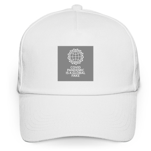 Кепка бейсболка с принтом COVID pandemic - global fake