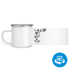 Кружка металлическая белая (круговая запечатка)