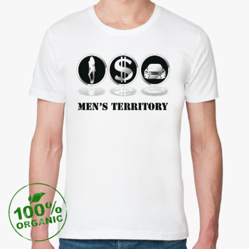 Футболка из органик-хлопка с принтом Men's territory